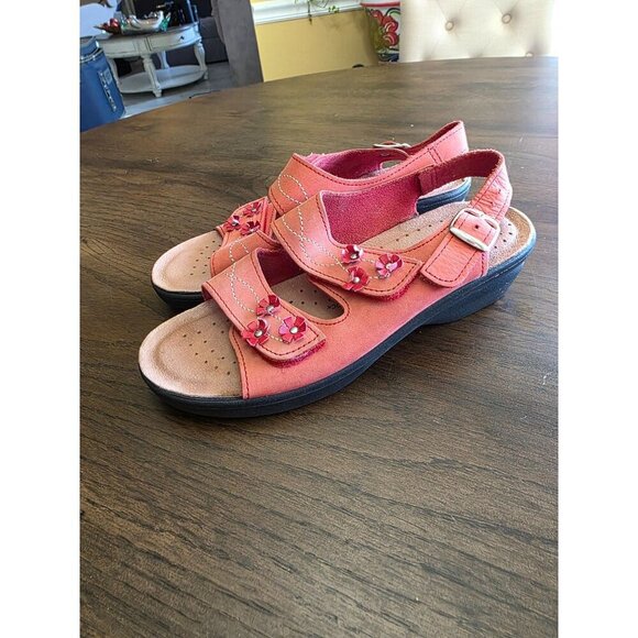 Leather Spring Step Women's Ceri Flat Sandal made in Italy size 7.5 - Picture 3 of 16